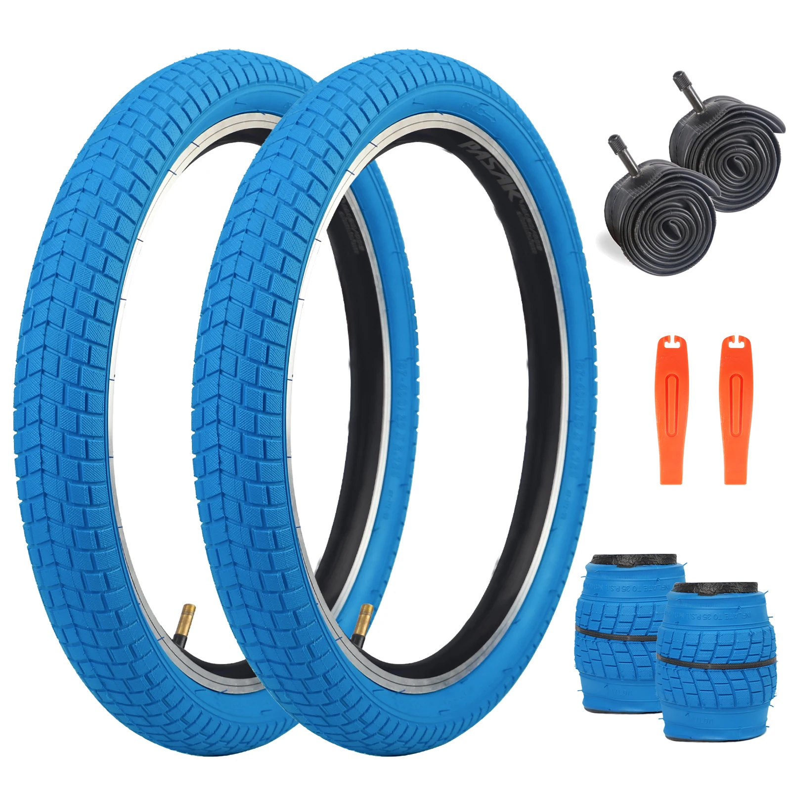 ZUKKA 20x2.125 Bike Tire 2 Pack Folding Replacement Tires Puncture Resistant Fits Kids Bikes BMX Mountain Cruiser Durable