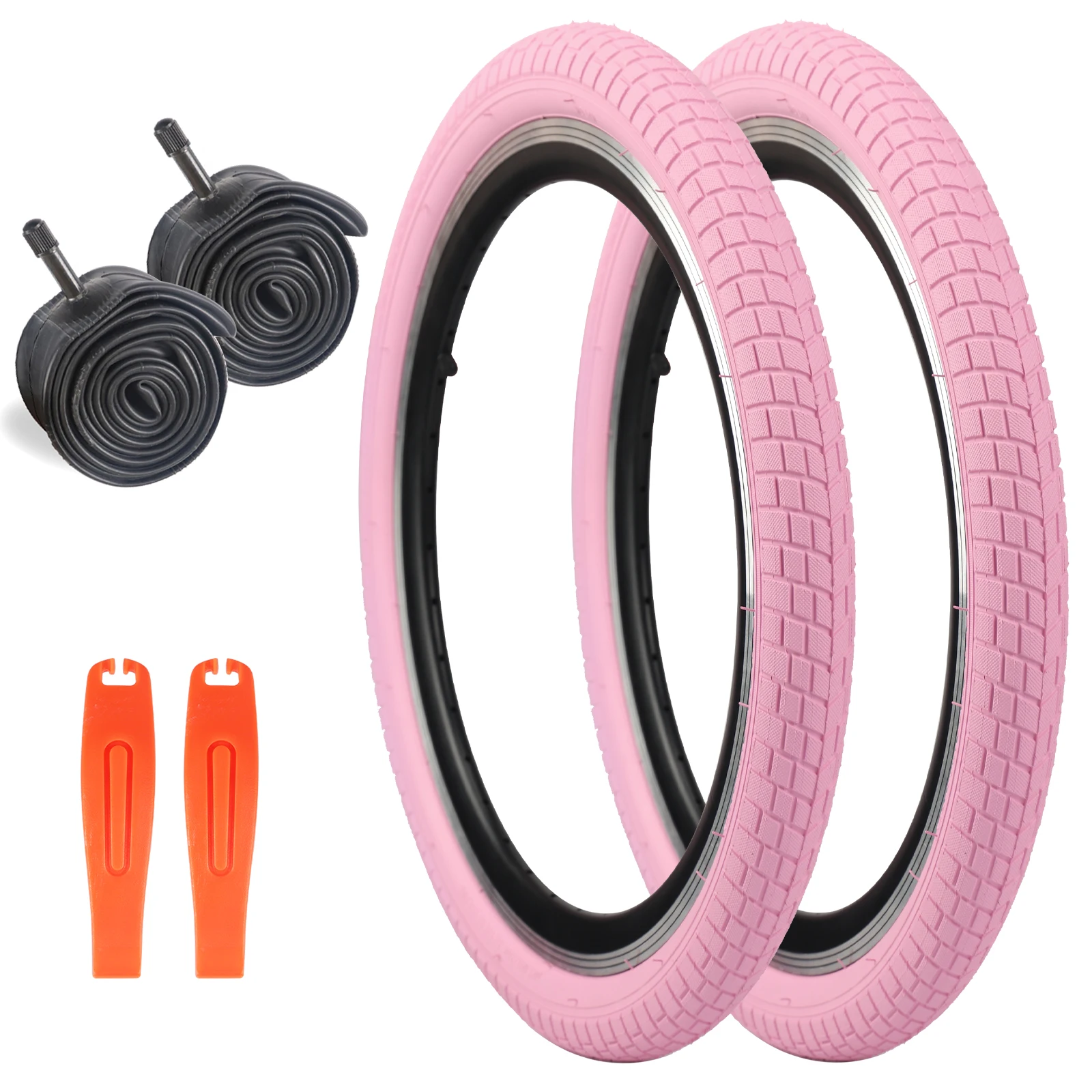 ZUKKA 20x2.125 Bike Tire 2 Pack Folding Replacement Tires Puncture Resistant Fits Kids Bikes BMX Mountain Cruiser Durable
