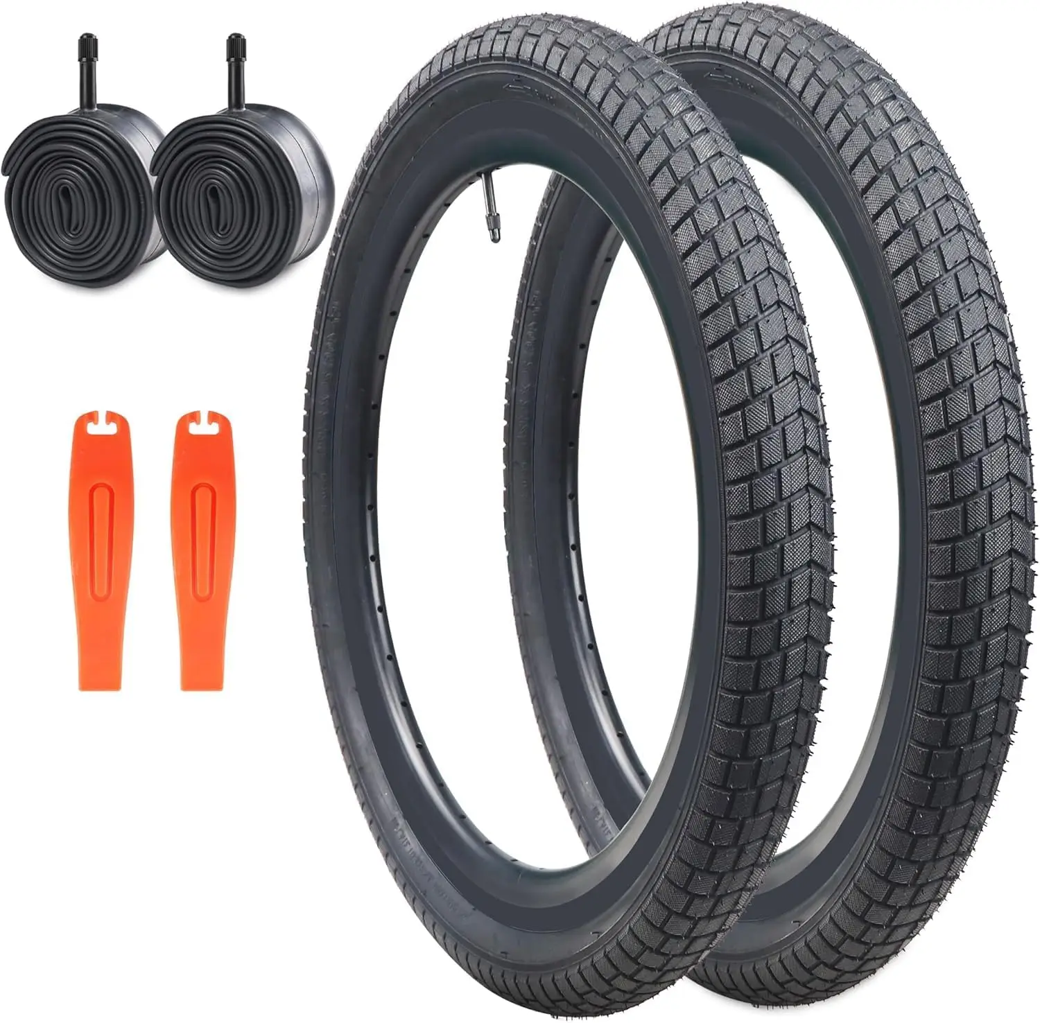 ZUKKA 20x2.125 Bike Tire 2 Pack Folding Replacement Tires Puncture Resistant Fits Kids Bikes BMX Mountain Cruiser Durable