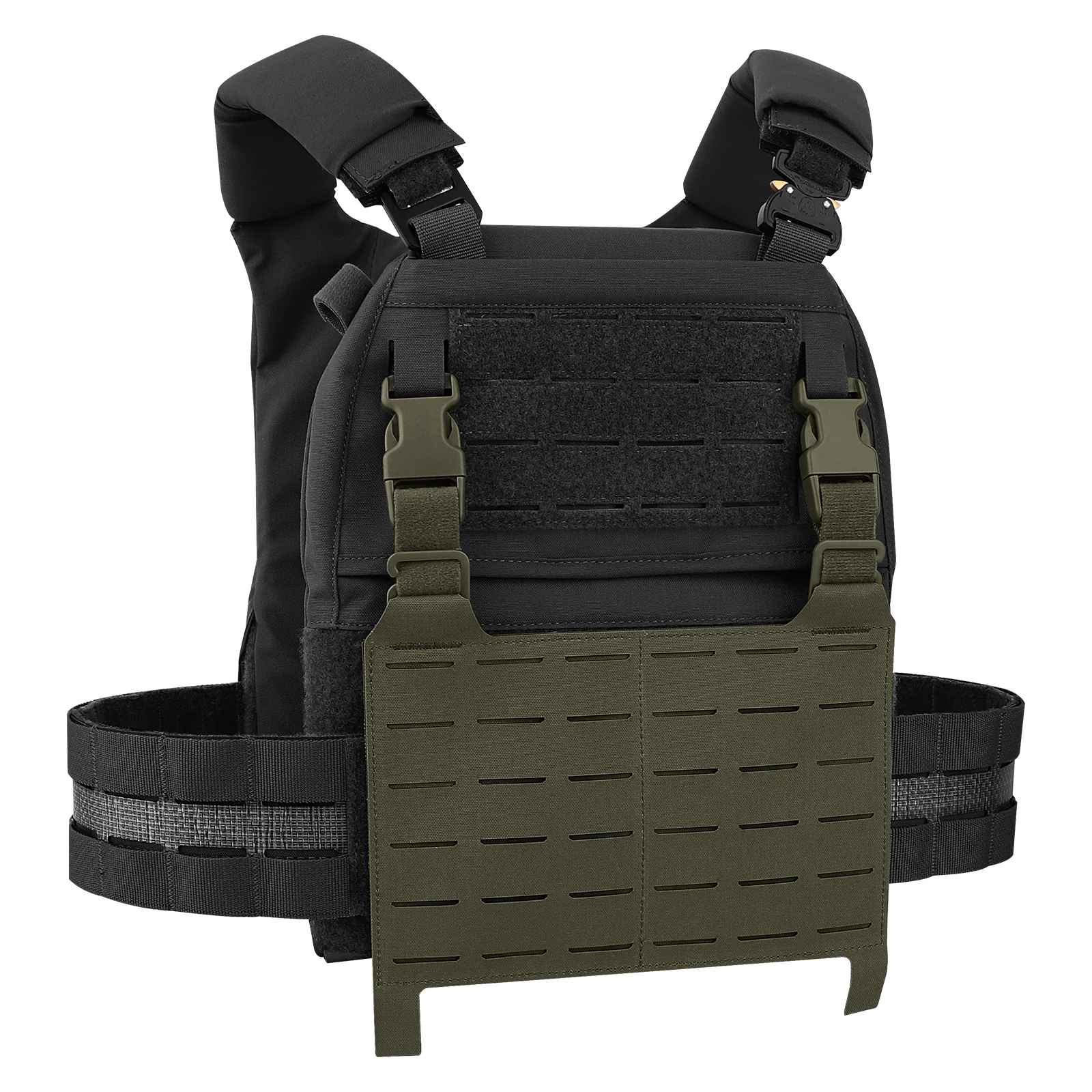 KRYDEX Tactical MOLLE Front Panel Detachable Flap Adapt G Hook Buckle For Hunting Vest Plate Carrier Chest Rig Accessories