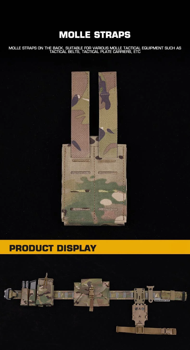 Attacker 7.62 Rifle Mag Pouch | MOLLE-Compatible Single Magazine Carrier | For Hunting Camping Use