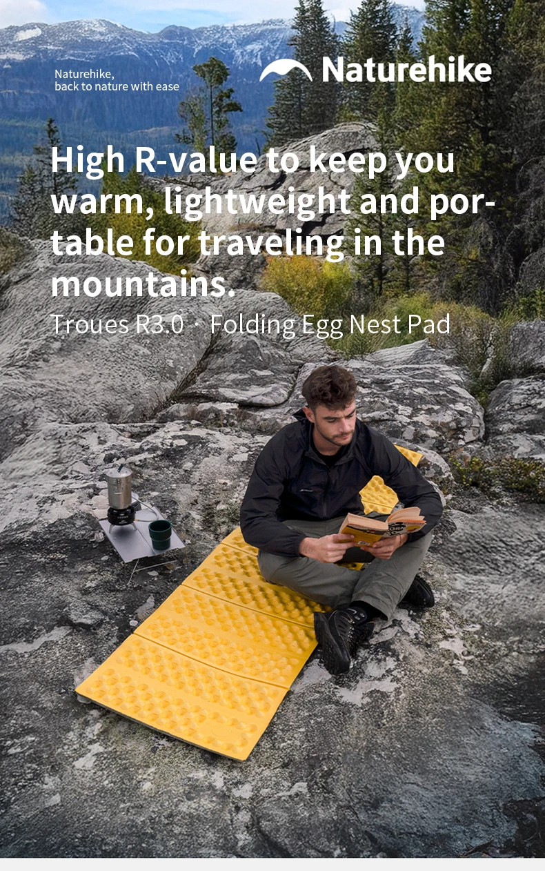 Naturehike Troues R3.0 Folding Egg Nest Mat Outdoor Portable Foldable Ultralight Tent Moisture-proof Mats Camp Sitting Cushion