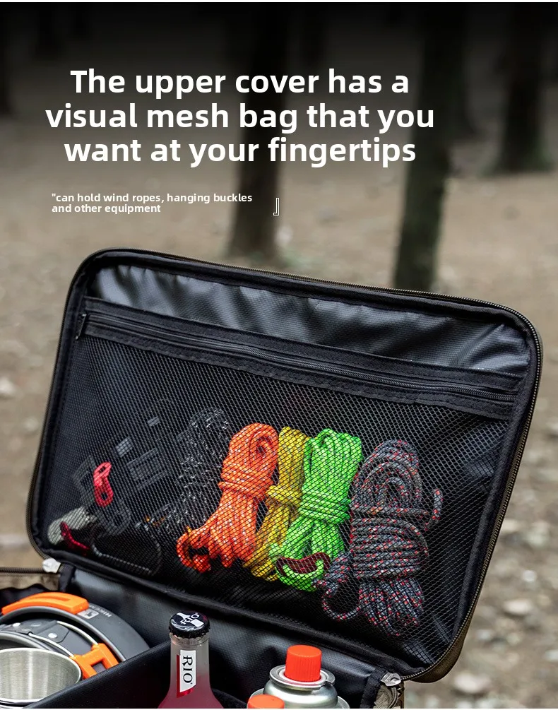 Large Outdoor Camping Storage Bag - Durable Oxford Cloth Tote with Shockproof Design for Utensils Cookware & Travel Organization