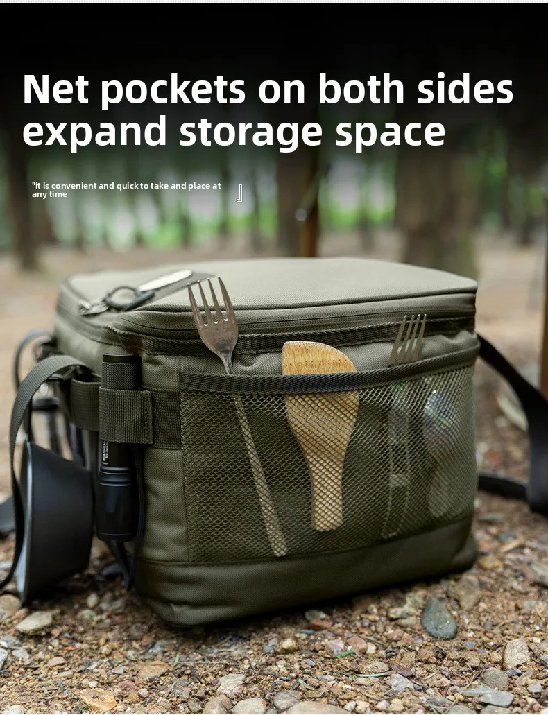 Large Outdoor Camping Storage Bag - Durable Oxford Cloth Tote with Shockproof Design for Utensils Cookware & Travel Organization