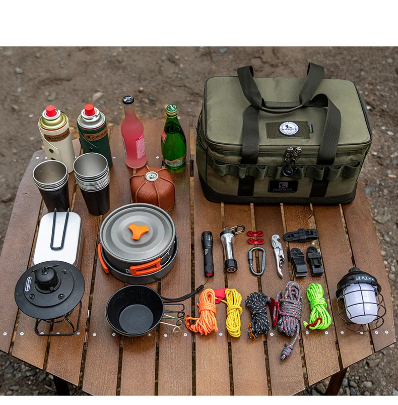 Large Outdoor Camping Storage Bag - Durable Oxford Cloth Tote with Shockproof Design for Utensils Cookware & Travel Organization