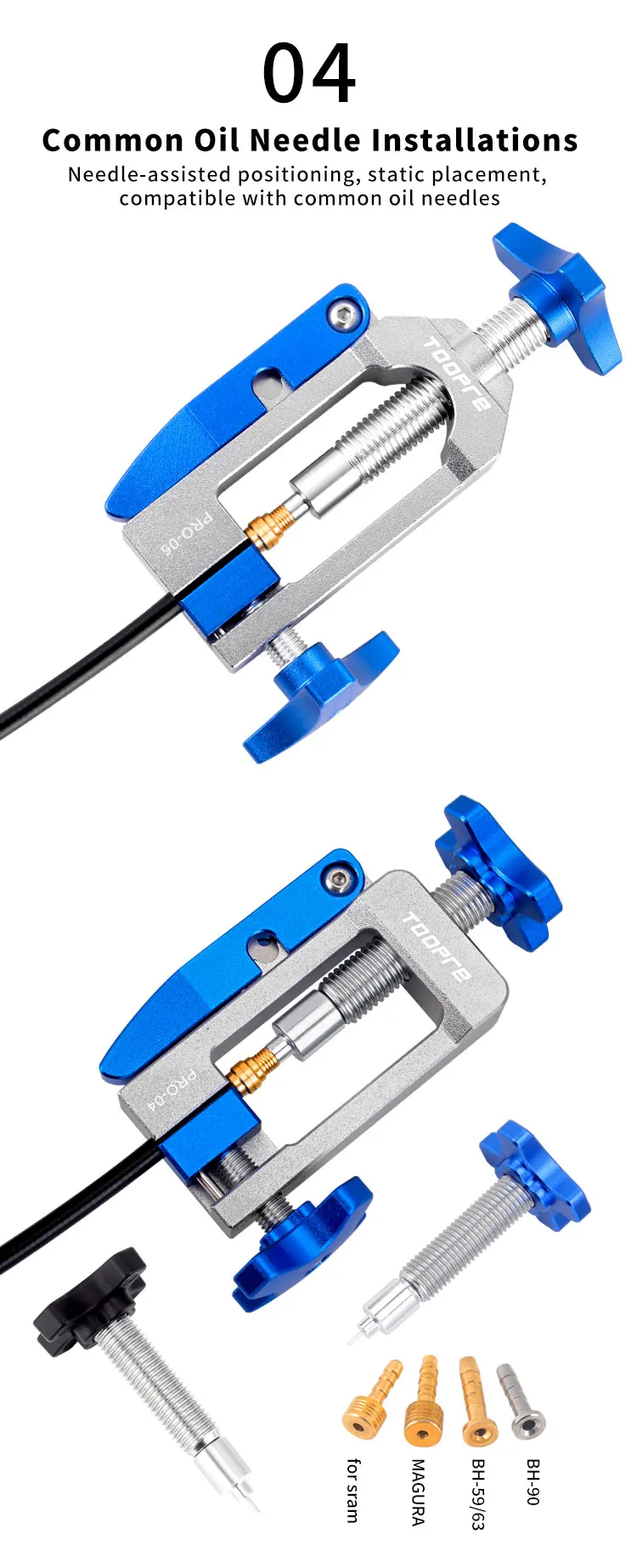 TOOPRE Bike Hydraulic Disc Brake Oil Needle Tools Driver Hose Cutter Cable Pliers Olive Connector Oil needle Insertion Tools