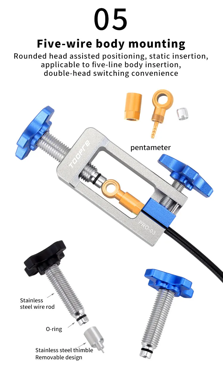 TOOPRE Bike Hydraulic Disc Brake Oil Needle Tools Driver Hose Cutter Cable Pliers Olive Connector Oil needle Insertion Tools