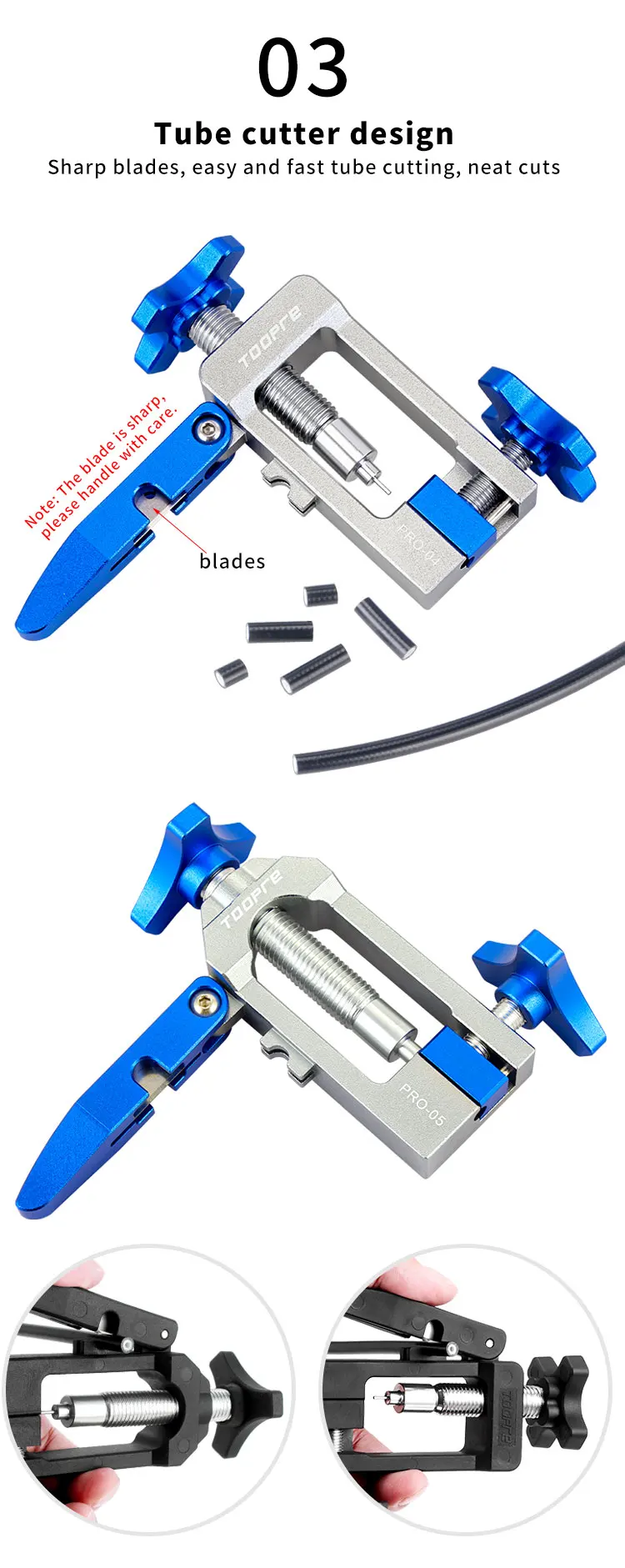 TOOPRE Bike Hydraulic Disc Brake Oil Needle Tools Driver Hose Cutter Cable Pliers Olive Connector Oil needle Insertion Tools