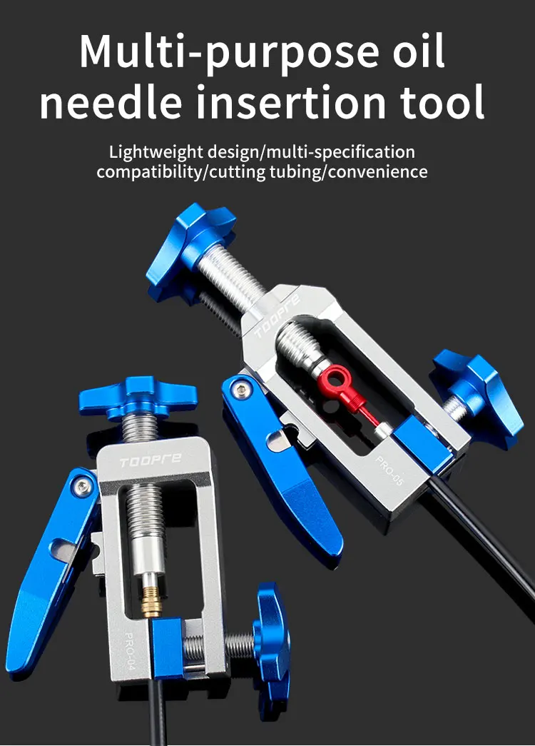 TOOPRE Bike Hydraulic Disc Brake Oil Needle Tools Driver Hose Cutter Cable Pliers Olive Connector Oil needle Insertion Tools