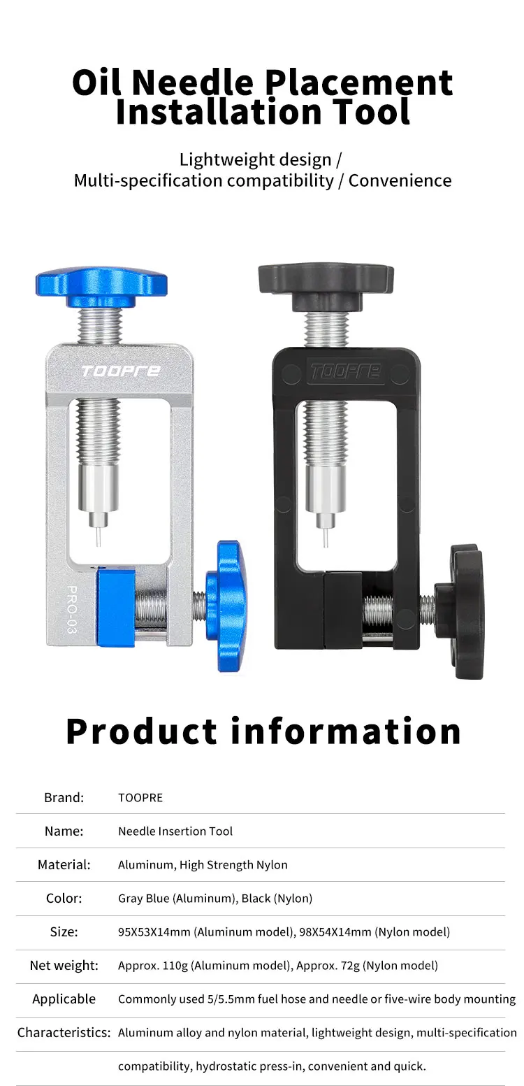 TOOPRE Bike Hydraulic Disc Brake Oil Needle Tools Driver Hose Cutter Cable Pliers Olive Connector Oil needle Insertion Tools