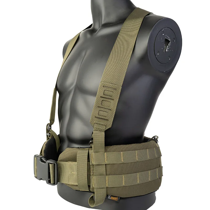 Y-type Suspenders Waist Seal Strap Braces Tactical Molle Shoulder Strap Heavy Duty Waist Belt Function Harness TC0202