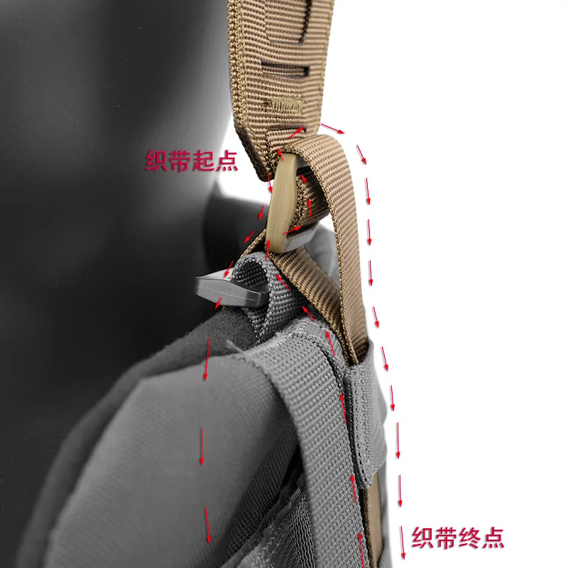 Y-type Suspenders Waist Seal Strap Braces Tactical Molle Shoulder Strap Heavy Duty Waist Belt Function Harness TC0202