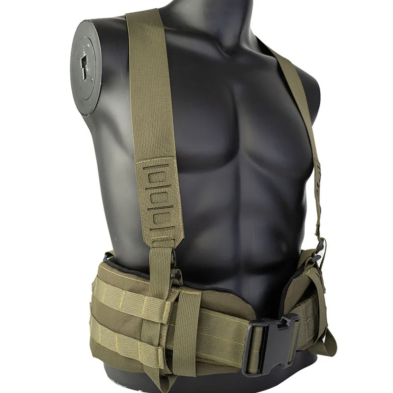 Y-type Suspenders Waist Seal Strap Braces Tactical Molle Shoulder Strap Heavy Duty Waist Belt Function Harness TC0202