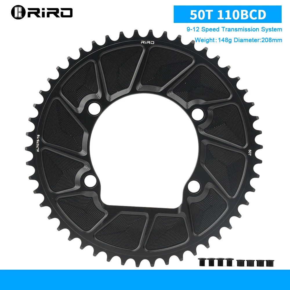 RIRO Road Bike Chainring for Shimano 105 R7000/8000/9100 110BCD bicycle chainring 46T 48T 50T 52T 54T 56T 58T Road Bicycle Crown
