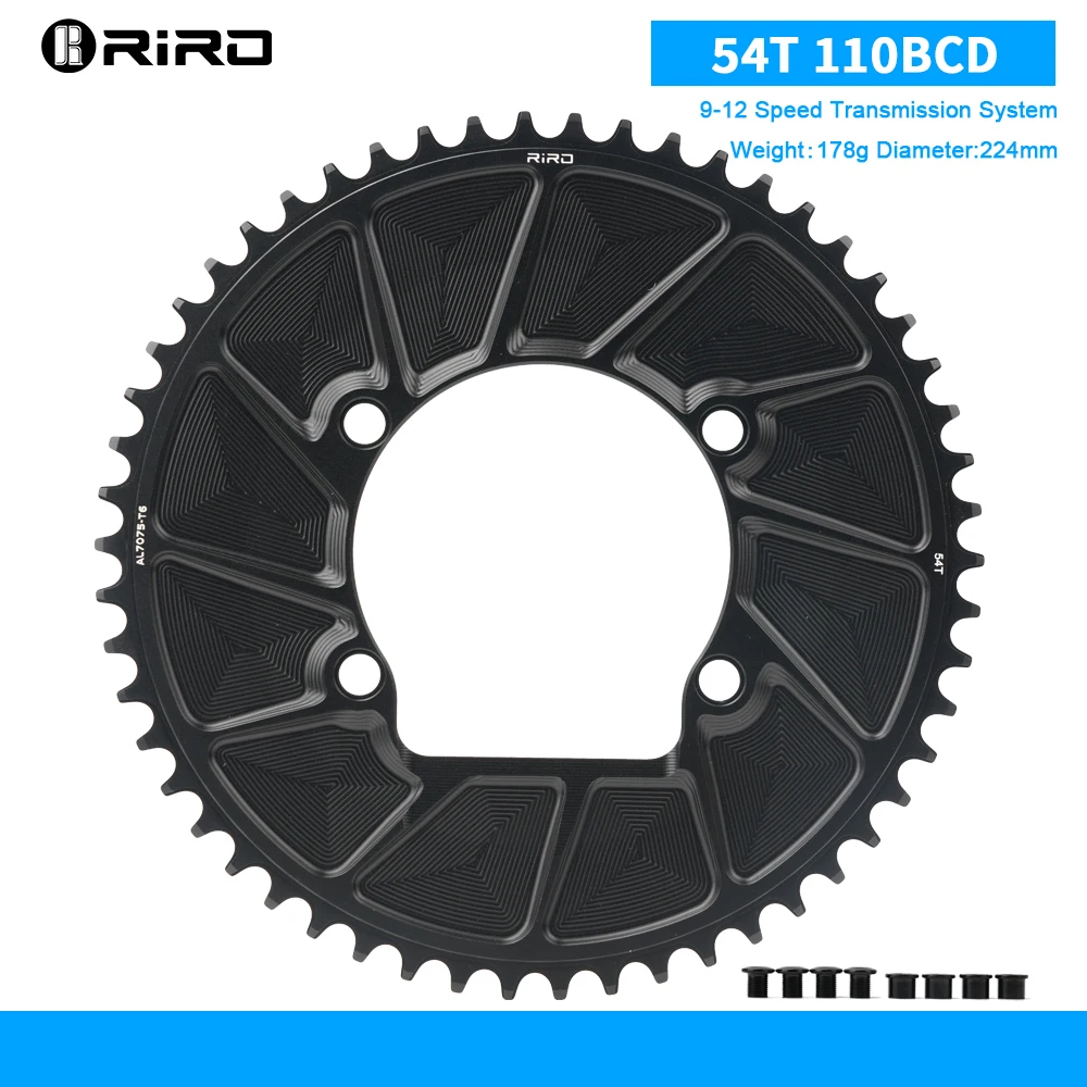 RIRO Road Bike Chainring for Shimano 105 R7000/8000/9100 110BCD bicycle chainring 46T 48T 50T 52T 54T 56T 58T Road Bicycle Crown