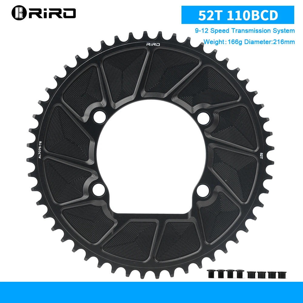 RIRO Road Bike Chainring for Shimano 105 R7000/8000/9100 110BCD bicycle chainring 46T 48T 50T 52T 54T 56T 58T Road Bicycle Crown