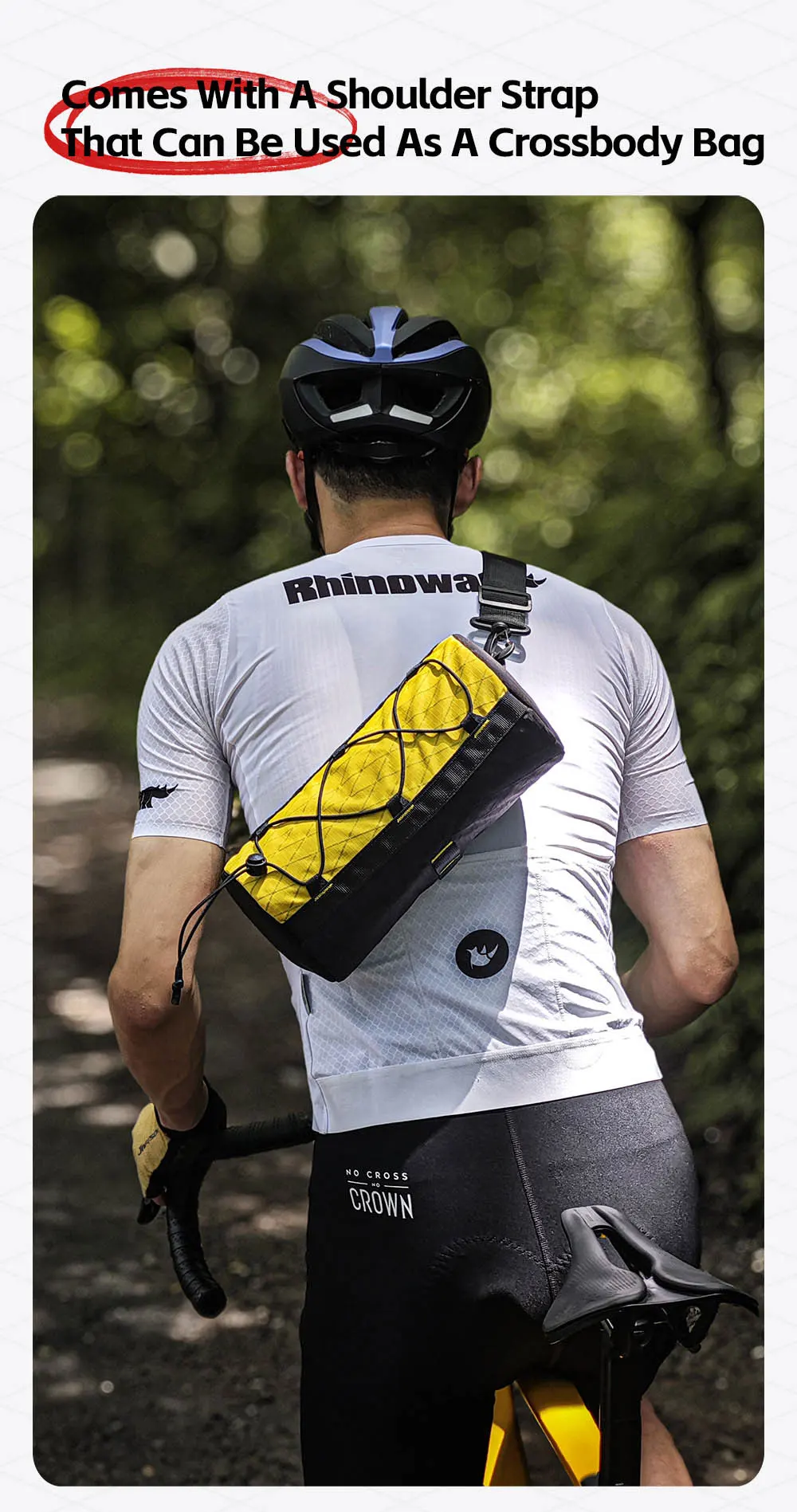 Rhinowalk Bike Handlebar Bag 2.8L Bicycle Front Bag  Wilderness Series EVA 3D Design Wear-Resistant Bike Bag with Straps
