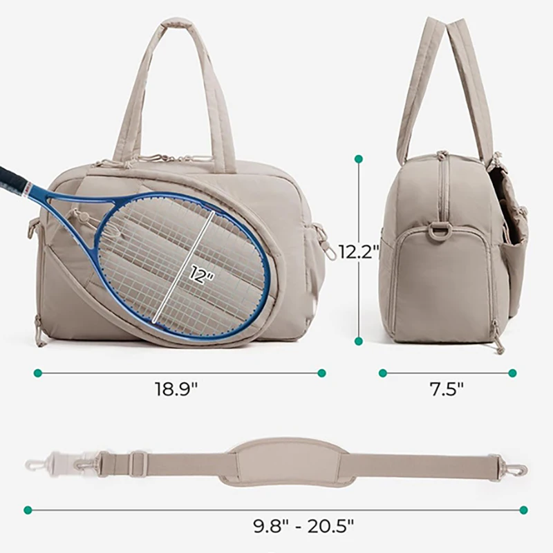 Tennis Badminton Rackets Bag Large Storage Outdoor Travel Sports Training Commuting Shoulder Bags Pickleball Paddle Handbag