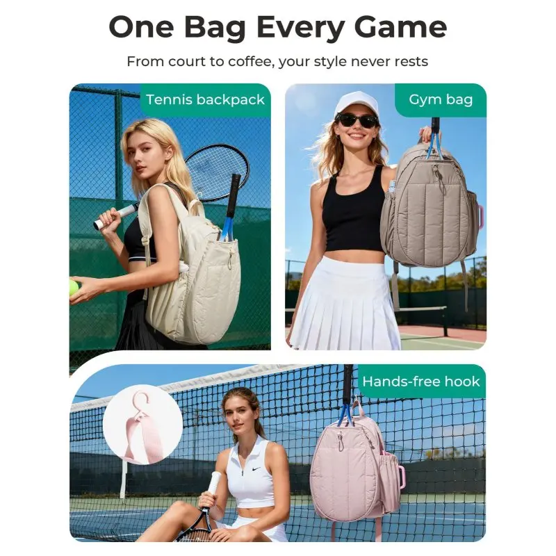 Tennis Badminton Rackets Bag Large Storage Outdoor Travel Sports Training Commuting Shoulder Bags Pickleball Paddle Handbag