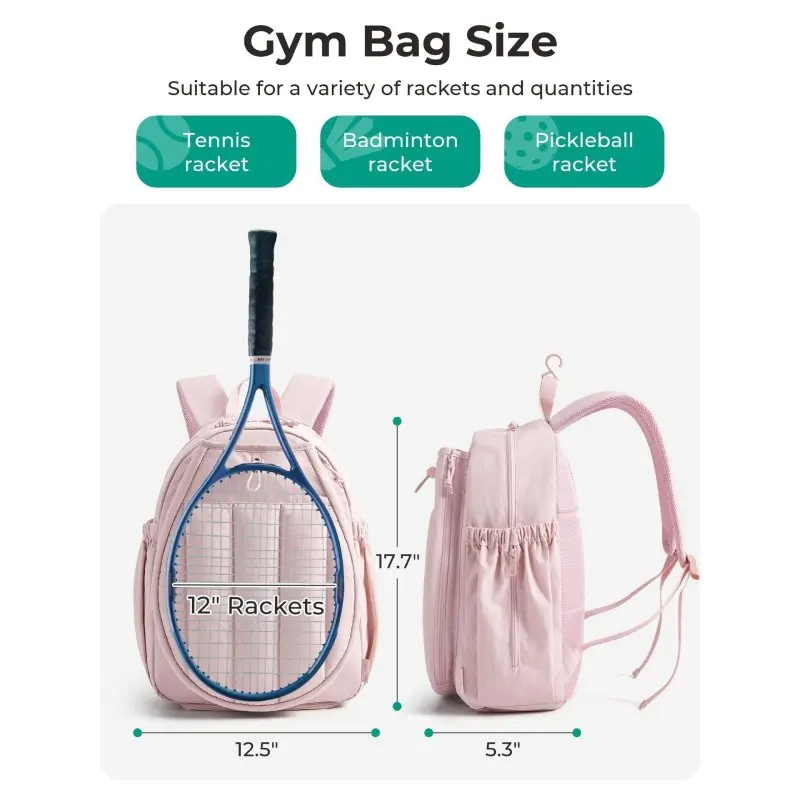 Tennis Badminton Rackets Bag Large Storage Outdoor Travel Sports Training Commuting Shoulder Bags Pickleball Paddle Handbag