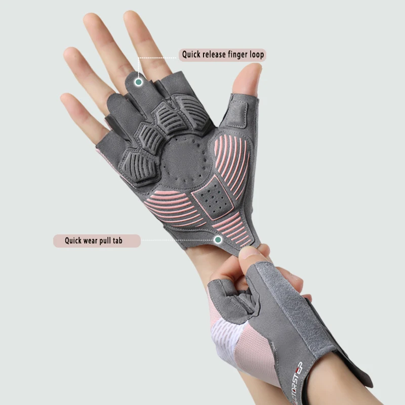 Bike Cycling Sports Gloves: Half Finger Bicycle Gloves for Men Women - Anti-Slip Exercise Workout Gloves for Gym Motorcycle