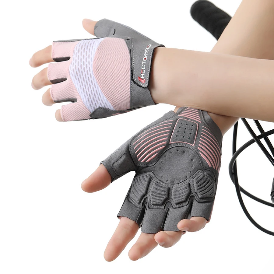 Bike Cycling Sports Gloves: Half Finger Bicycle Gloves for Men Women - Anti-Slip Exercise Workout Gloves for Gym Motorcycle