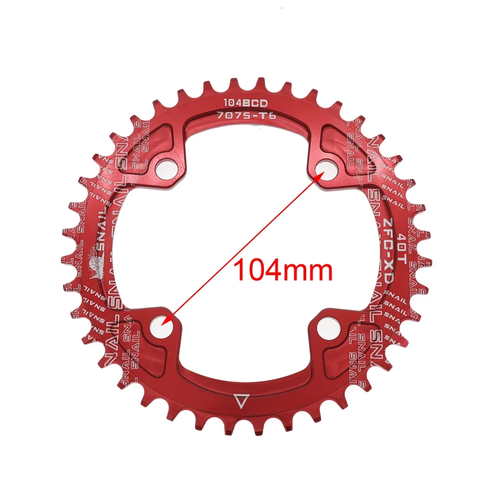 MEROCA Square taper crankset 104bcd Chainring 170mm MTB bicycle Square crank with 104 bcd Round narrow wide chainring