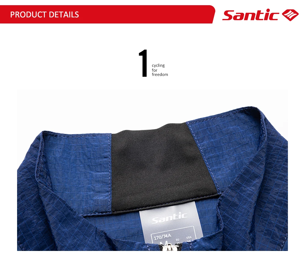 Santic Cycling Jackets UV Resistant Windbreaker Spring and Autumn Outdoor Cycling Skin Jackets Reflective Windproof TZ25C07051