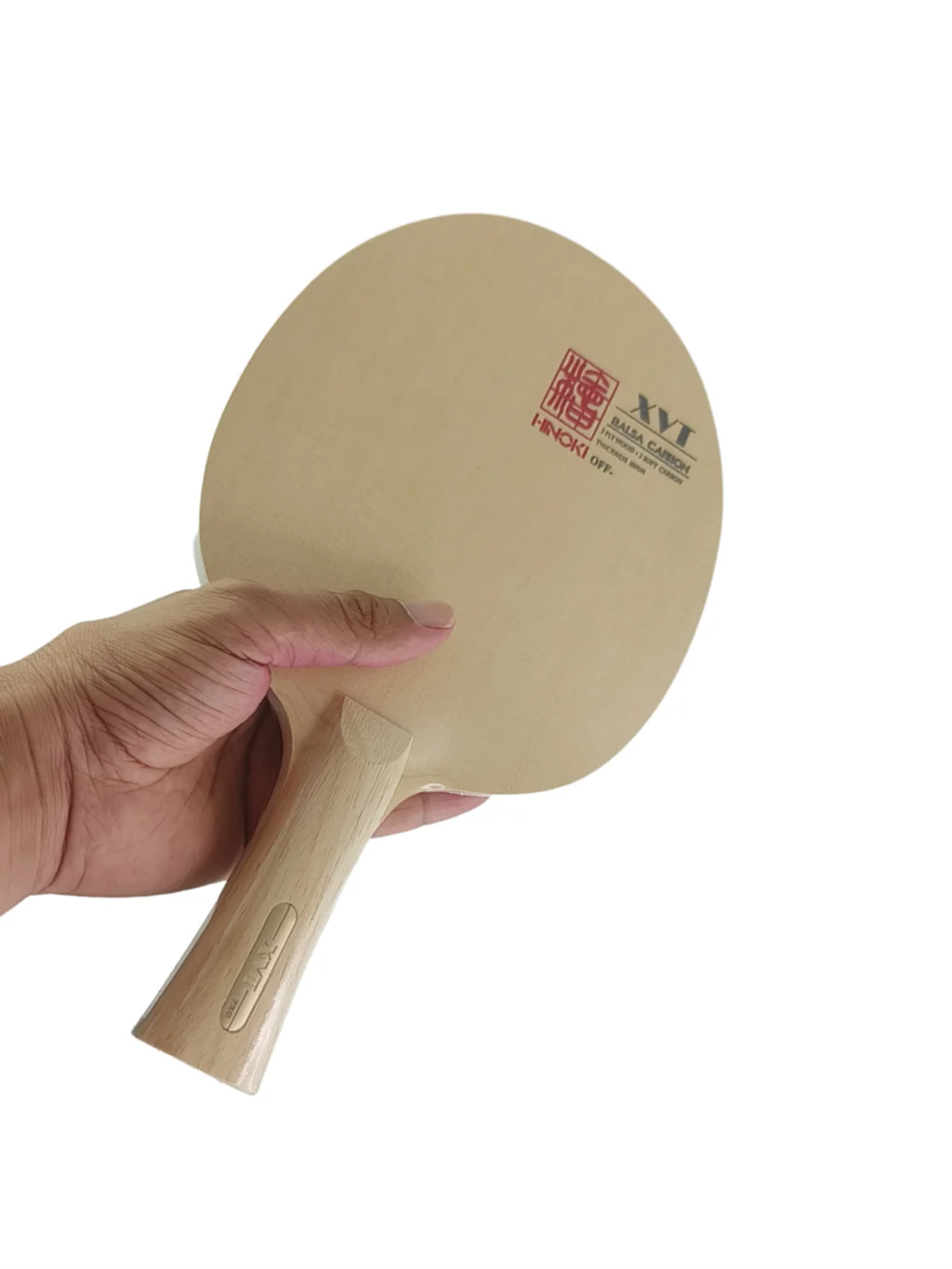 XVT Table Tennis Blade - Japanese Hinoki Face with Balsa Wood Core - 9.2mm Ultra-Light 73g - Powerful & Catapult-like Feel