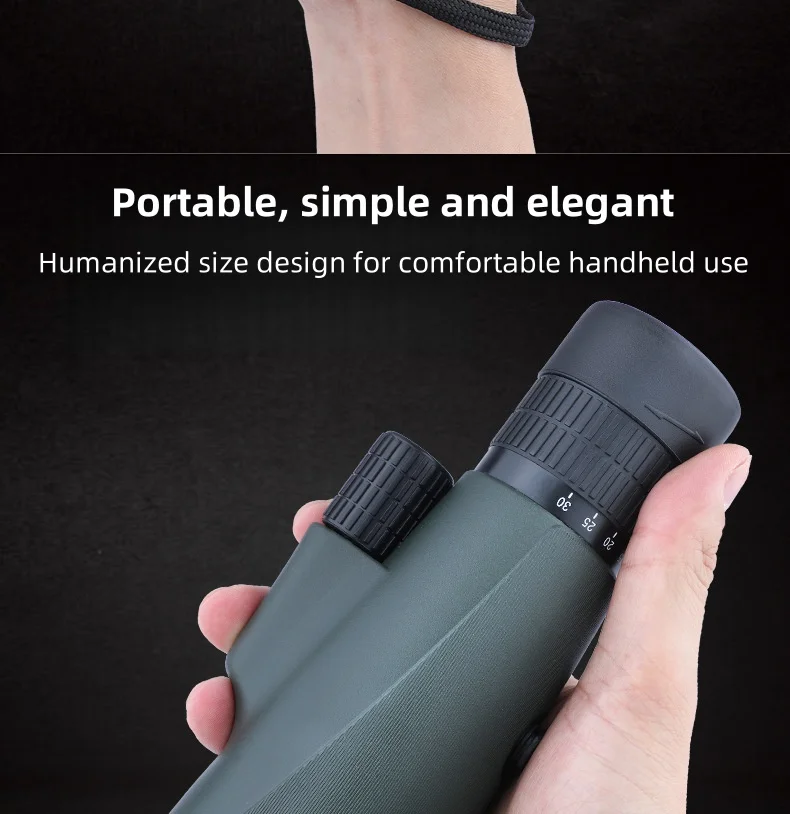 10-30x50 HD Zoom Monocular Telescope with Tripod & Phone Adapter - Powerful Long Range for Bird Watching, Hunting, Camping