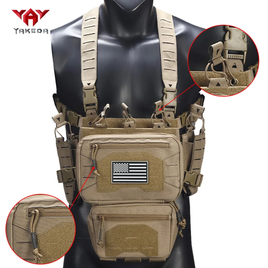 YAKEDA Outdoor Equipment Hunting Chest Hanging with Multiple Miscellaneous Bags, Strong Quantitative Design