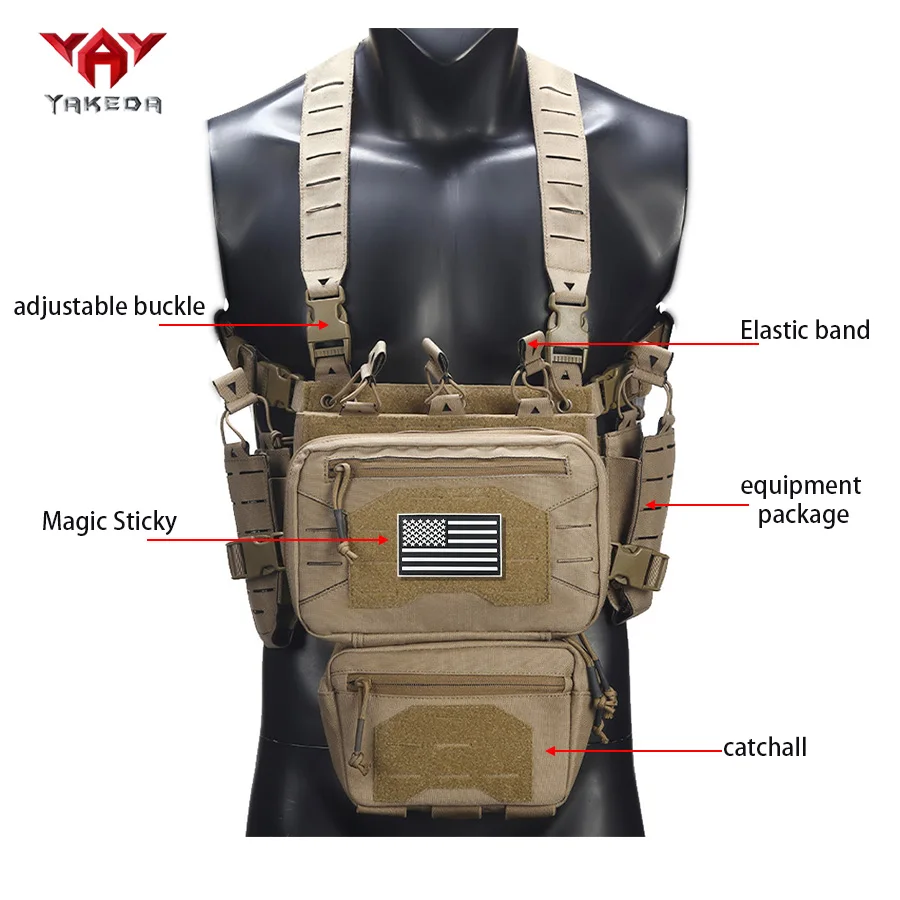 YAKEDA Outdoor Equipment Hunting Chest Hanging with Multiple Miscellaneous Bags, Strong Quantitative Design