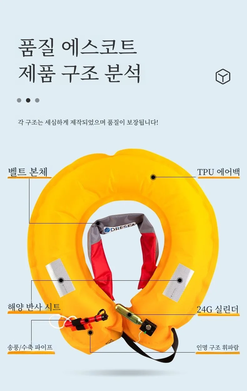 Automatic Inflatable Fishing Life-saving Vest without Gas Cylinder Large Buoyancy Fishing Life Jacket Adult Self-rescue