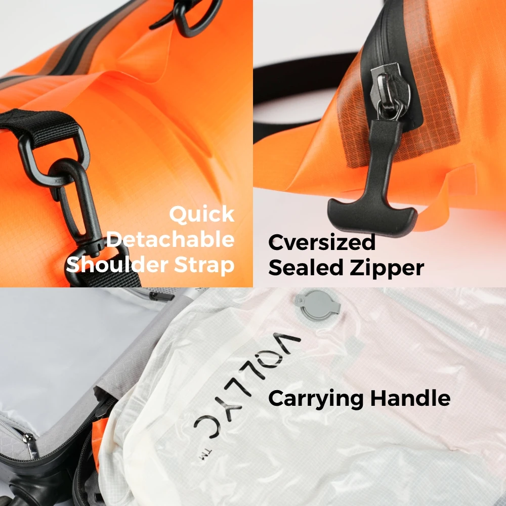 FLEXTAIL X VOLLYC EZYPACK - 25L Vacuum Storage Bag, Reusable Clothing Storage Bag, Travel Backpack Luggage Bag, 85% Compression
