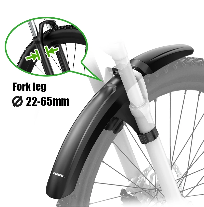 RBRL Bike Front Mudguard Full Coverage Bike Fender Compatible with 3' Tire Splash-proof Bicycle Fender for MTB Electric Cycling