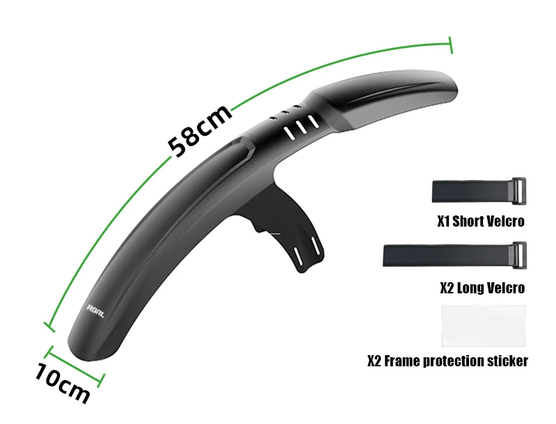 RBRL Bike Front Mudguard Full Coverage Bike Fender Compatible with 3' Tire Splash-proof Bicycle Fender for MTB Electric Cycling
