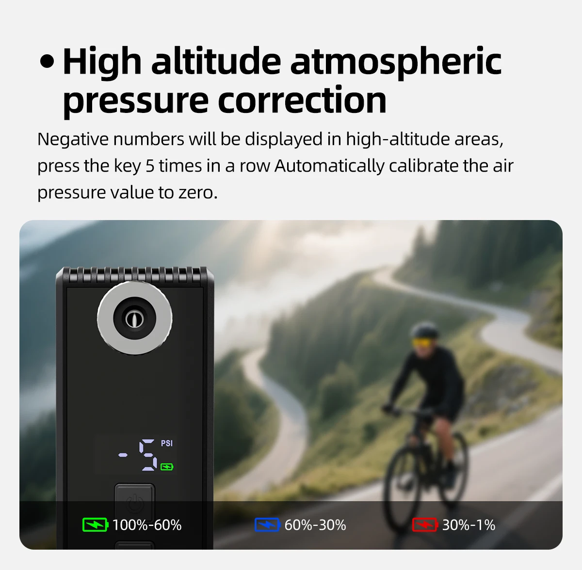 CYCLAMI AM6 Pro Mini Electric Automatic Air Pump Portable Digital Inflator MTB Road Bike Schrader Presta Tires 150PSI 800mAh
