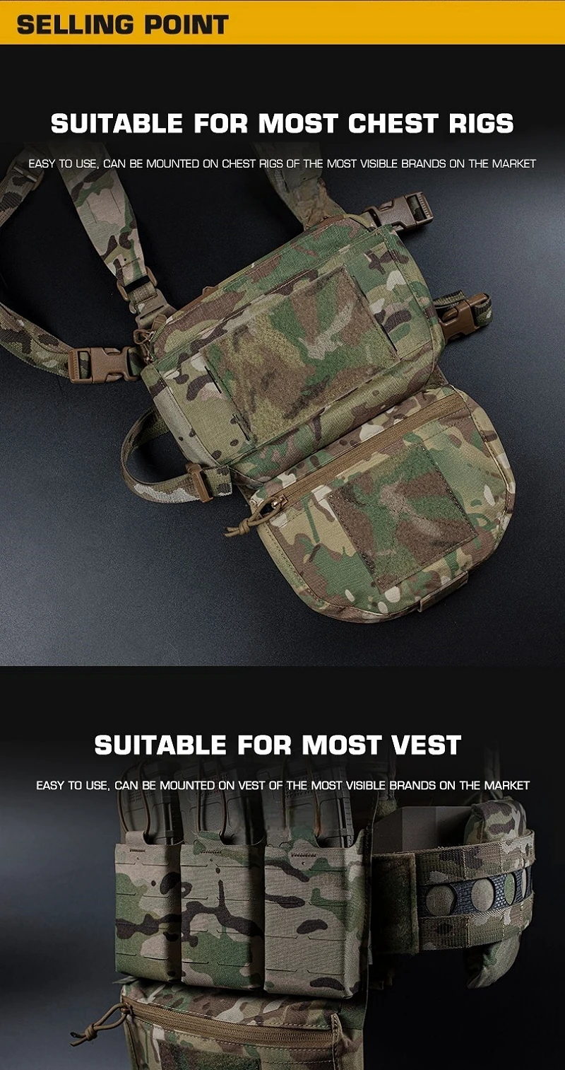 Hunting Vest Fanny Pack Belly Bag Plate Carriers Pocket FCPC V5 Chest Rig Drop Pouch Hook Loop Upgrade Accessories Sub Package
