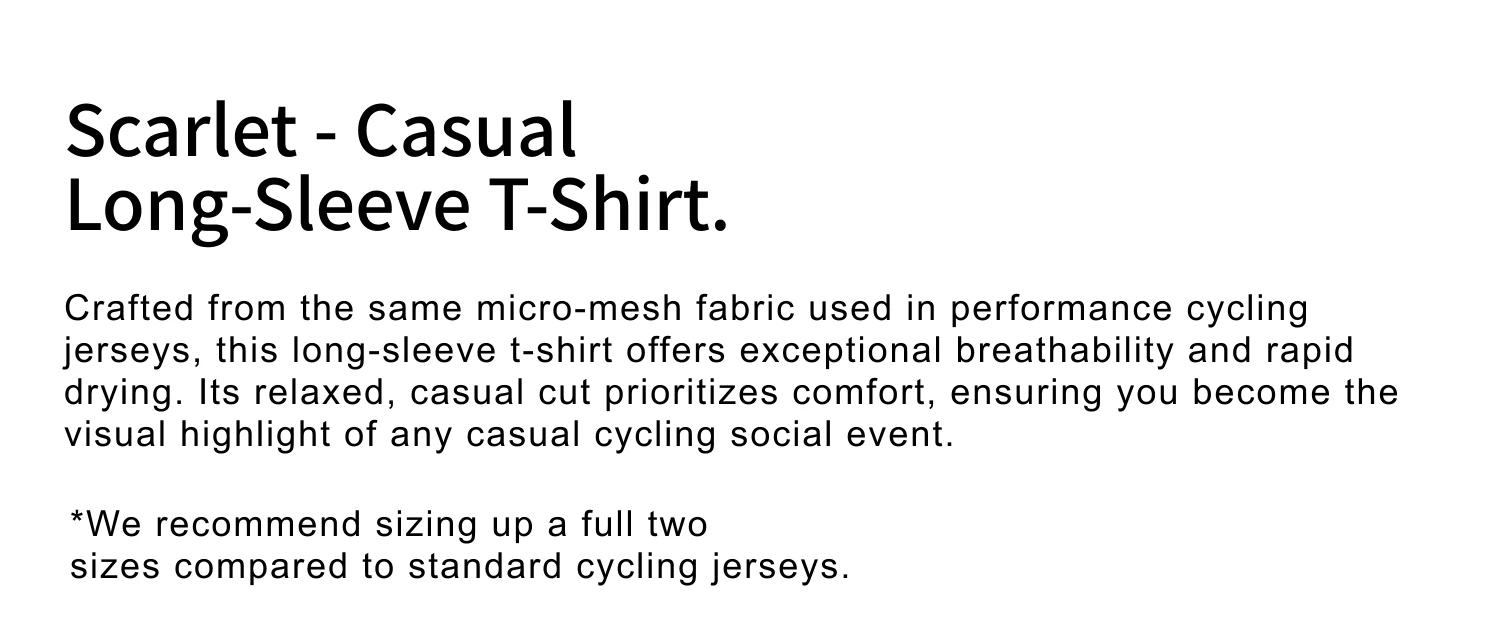 AEC.CYCLIST Unisex Cycling Jersey Long Sleeve Bicycle T-shirts Oversized Quick Dry Tops Crimson Series Breathable Road Bike Tees