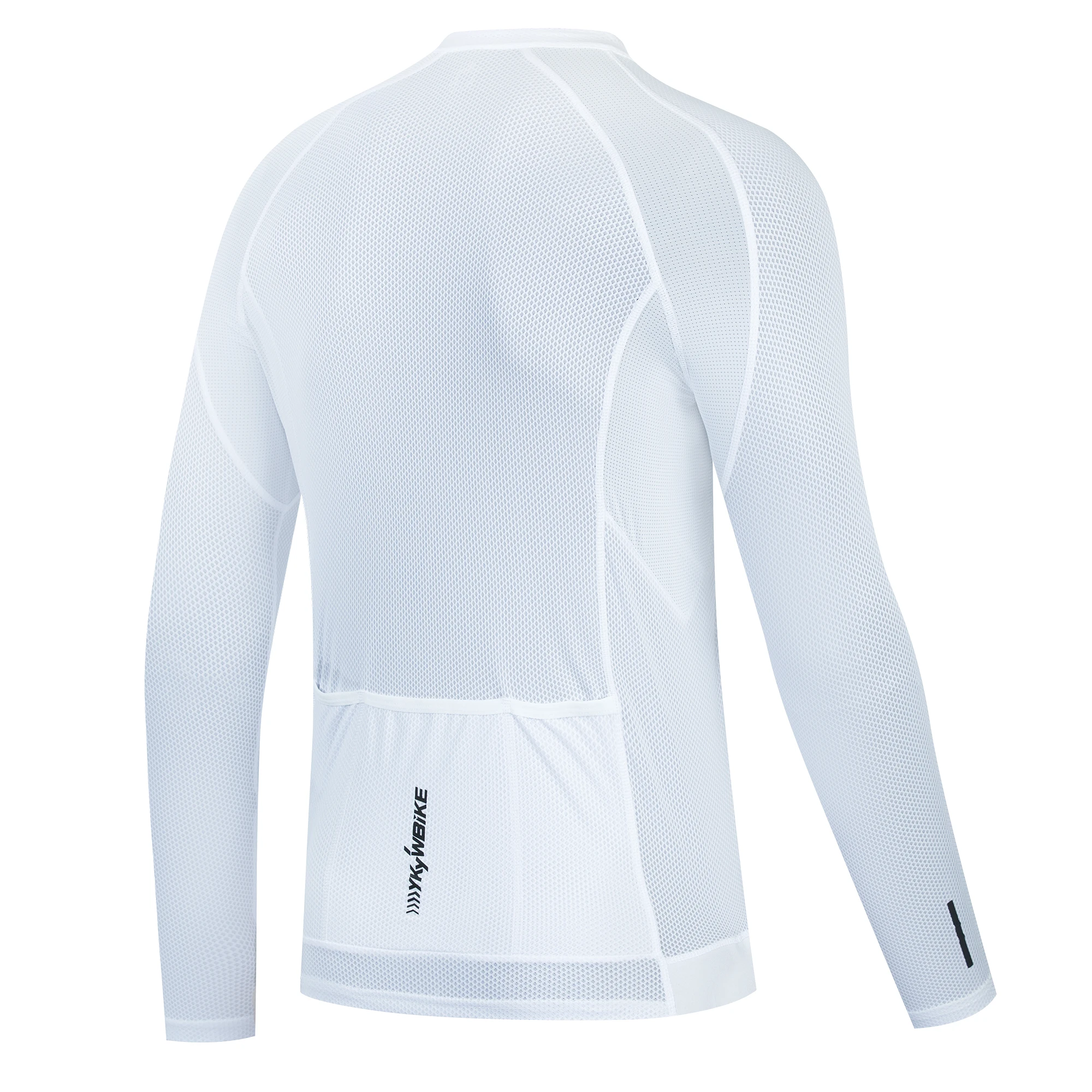 YKYWBIKE Men's Cycling Shirt Casual Road Bike Training Jersey Long Sleeve Partial Zipper Breathable MTB Shirt