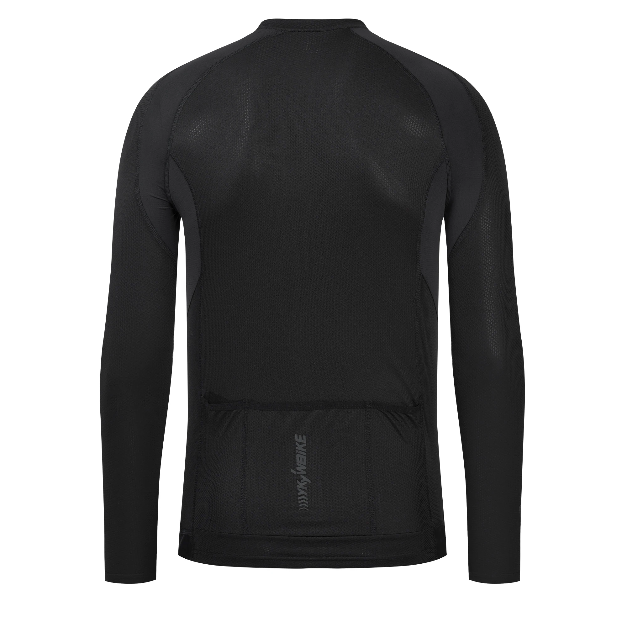 YKYWBIKE Men's Cycling Shirt Casual Road Bike Training Jersey Long Sleeve Partial Zipper Breathable MTB Shirt