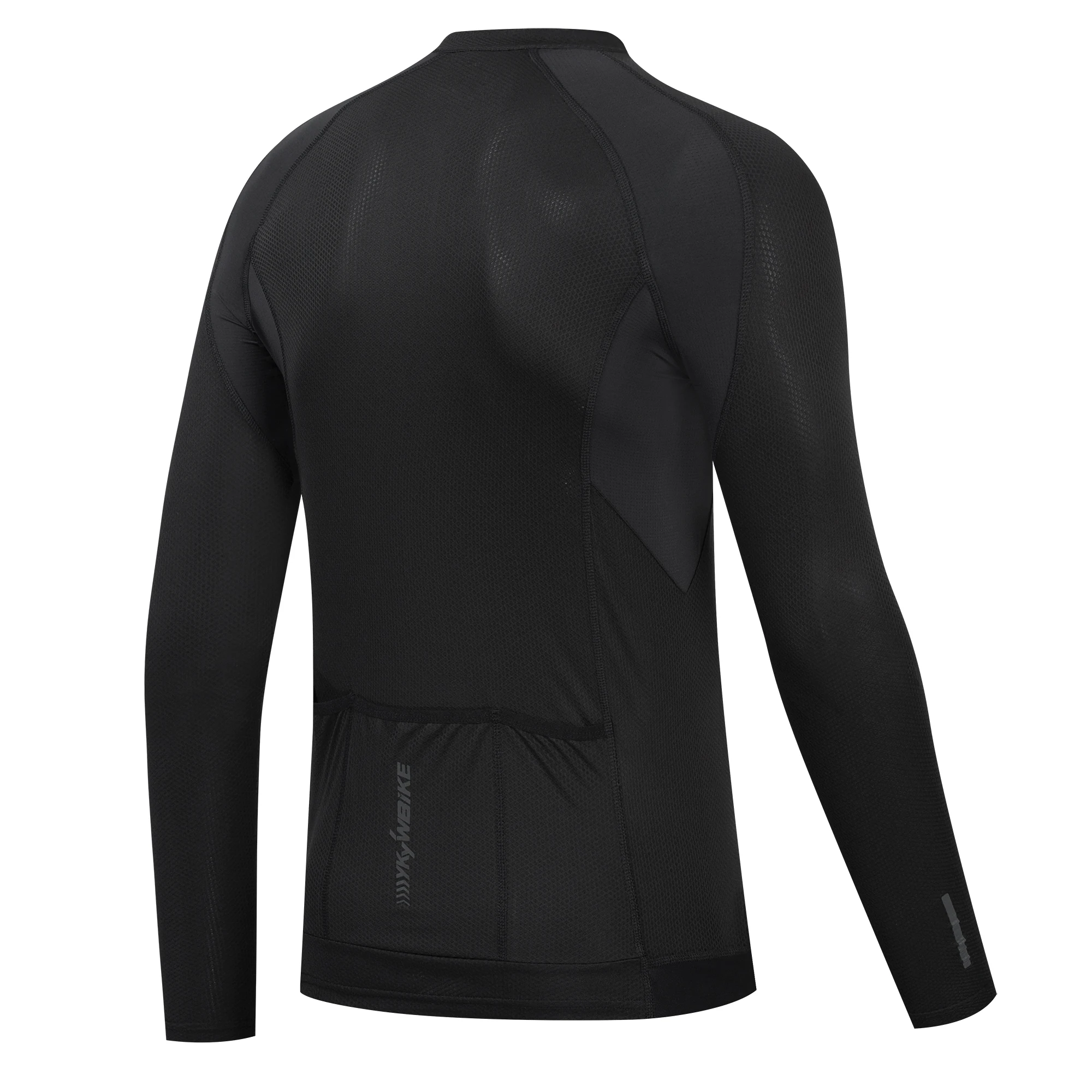 YKYWBIKE Men's Cycling Shirt Casual Road Bike Training Jersey Long Sleeve Partial Zipper Breathable MTB Shirt