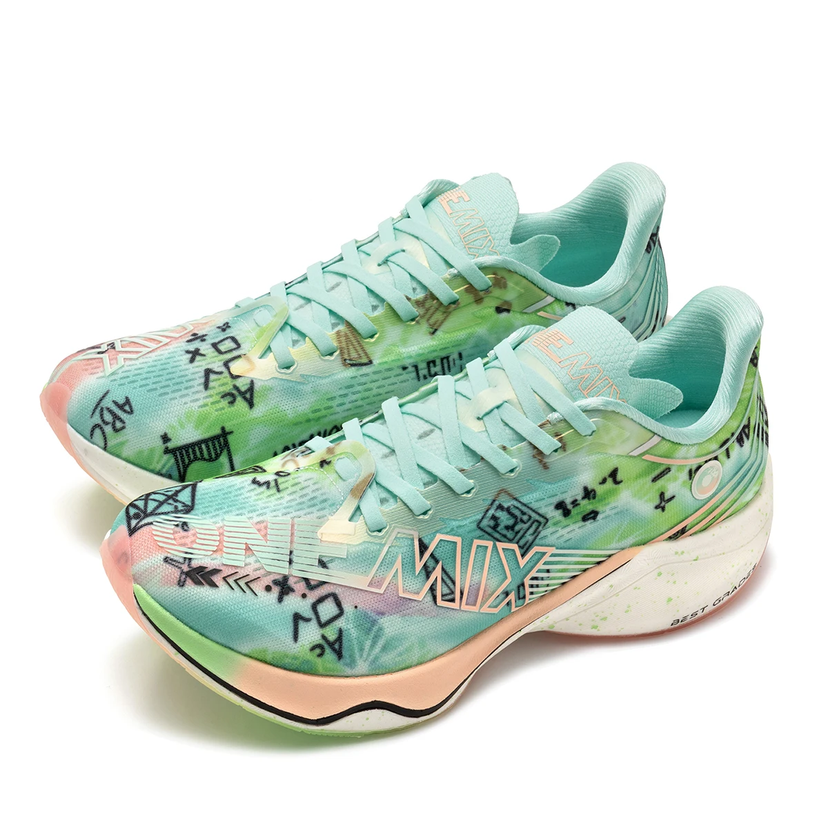 ONEMIX Nylon Carbon Plate Racing Running Training Shoes Men Full-length Shock Absorption Sports Carbon Plate Walking Sneakers