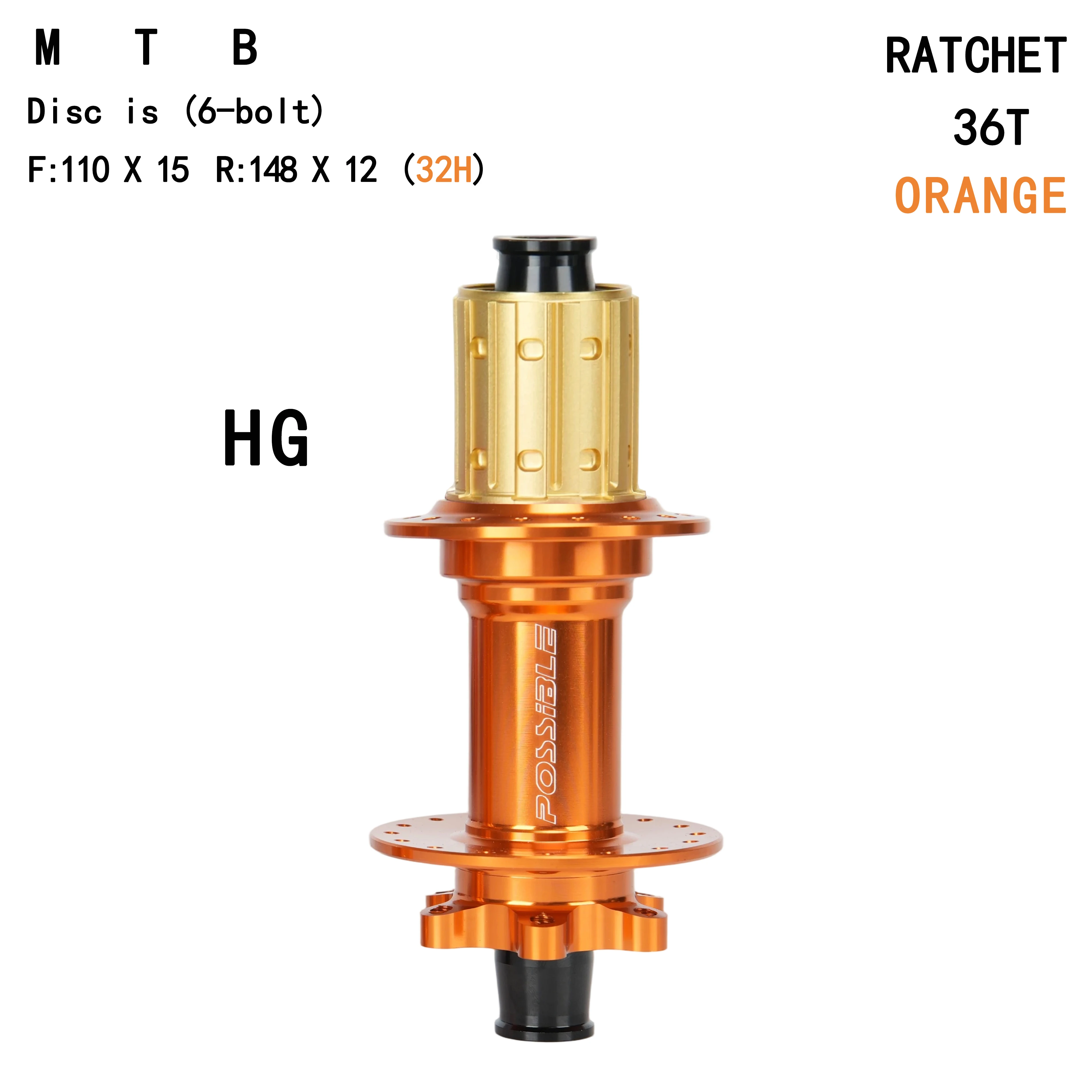 MTB Rear Hub 32H 36T Alloy Boost148mm XD HG MS Freewheel 6 Colors Lightweight Mountain Bike Bicycle Cycling Parts Back Wheel Hub