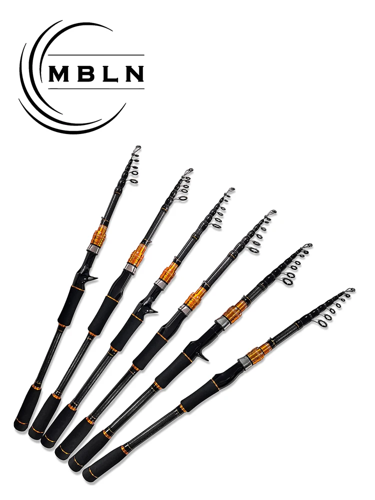 Carbon Telescopic Fishing Rod, 1.8-3.6M Ultra-Light Hard Lure Rod. Portable Short Section Sea Casting Rod, Fishing Gear.