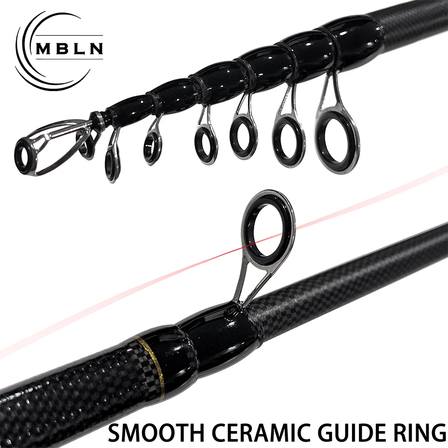 Carbon Telescopic Fishing Rod, 1.8-3.6M Ultra-Light Hard Lure Rod. Portable Short Section Sea Casting Rod, Fishing Gear.