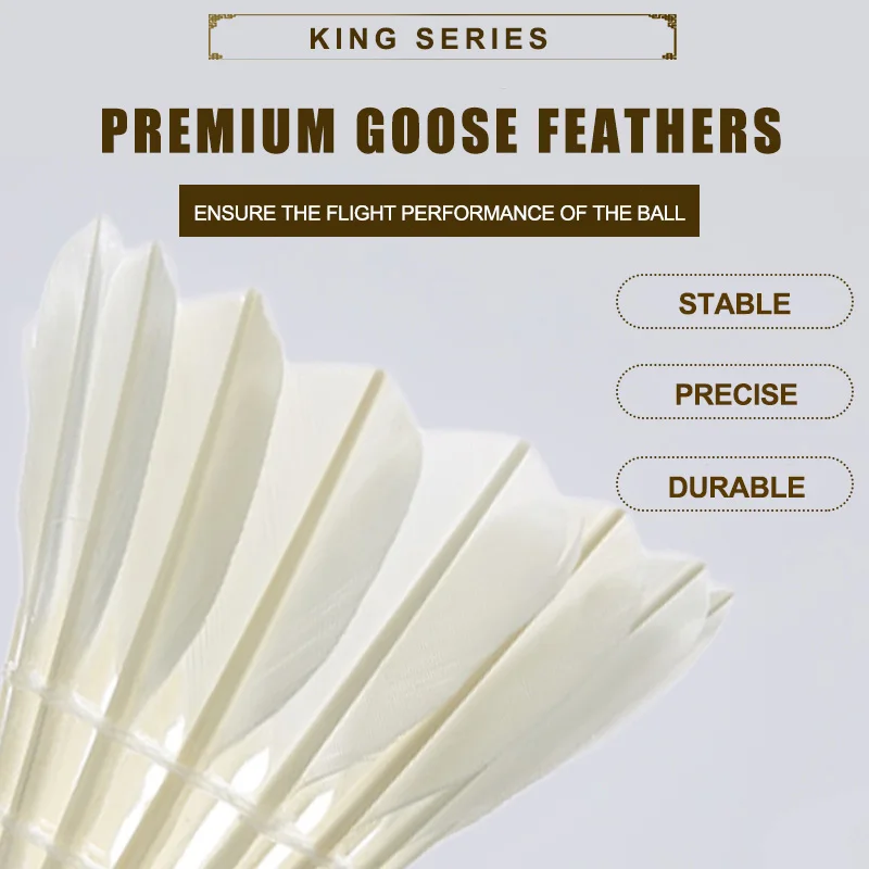 Professional Goose Feather Badminton Shuttlecocks Kawasaki 8E / 10E for Training High Stability Indoor Sports Badminton Ball