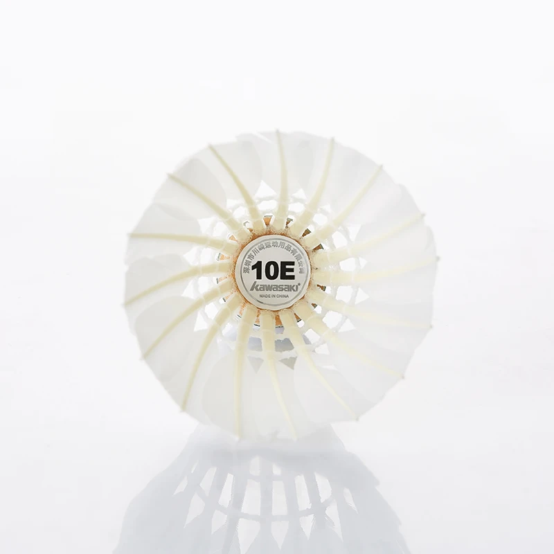 Professional Goose Feather Badminton Shuttlecocks Kawasaki 8E / 10E for Training High Stability Indoor Sports Badminton Ball
