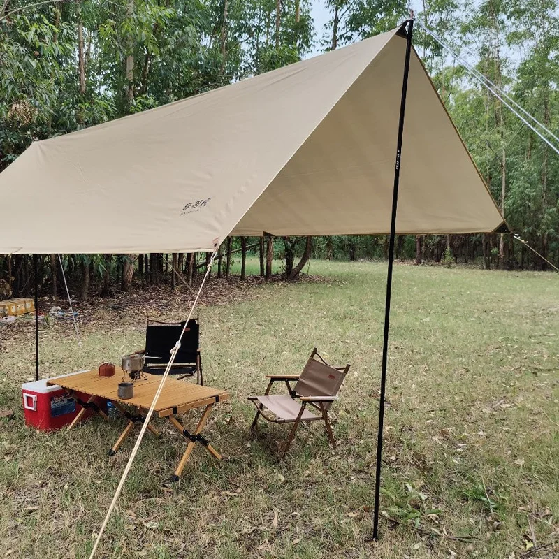 Telescopic Tent Poles Set of 2 Universal Adjustable Aluminium Camping Awning Poles Sun Sail Shelter Rods Tarp Tent Accessories