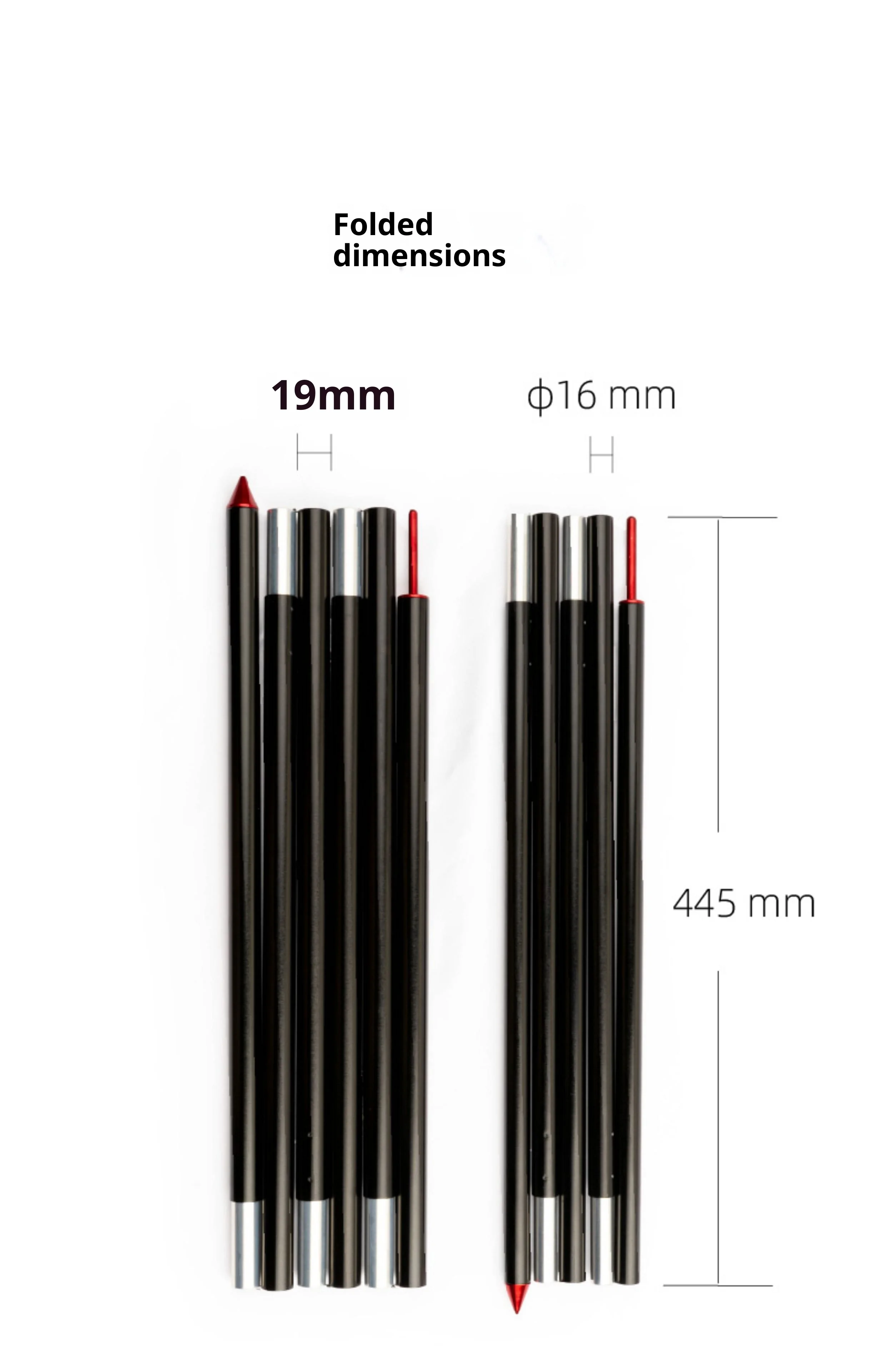 Telescopic Tent Poles Set of 2 Universal Adjustable Aluminium Camping Awning Poles Sun Sail Shelter Rods Tarp Tent Accessories
